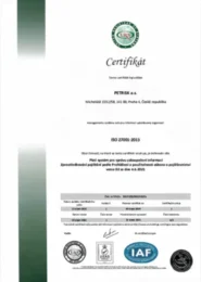 Certifikát managementu systému ochrany informací